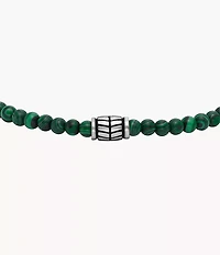 Everett Reconstituted Malachite Beaded Bracelet