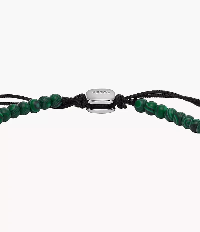 Everett Reconstituted Malachite Beaded Bracelet