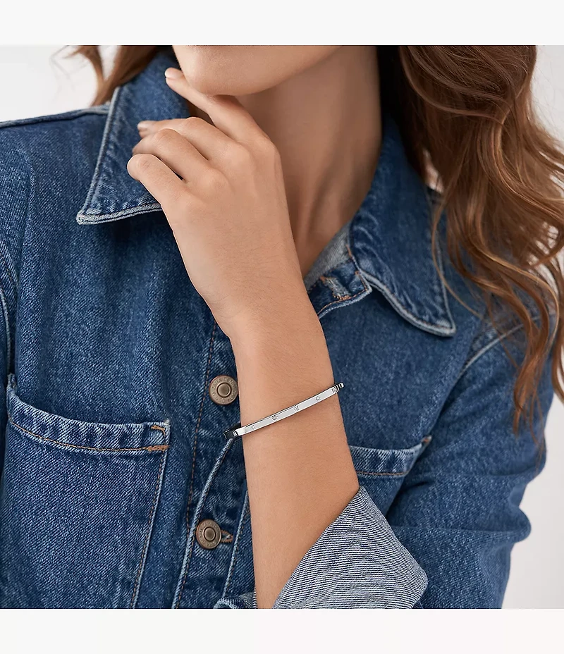 Sadie Shine Bright Stainless Steel Bangle Bracelet