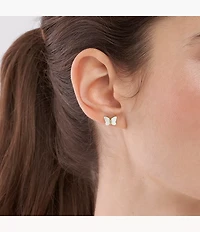 Sutton Radiant Wings White Mother-of-Pearl Stud Butterfly Earrings