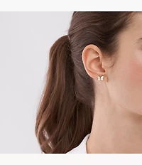 Sutton Radiant Wings White Mother-of-Pearl Stud Butterfly Earrings
