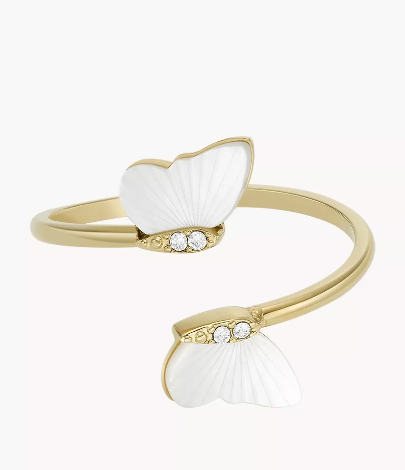 Sutton Radiant Wings White Mother-of-Pearl Butterfly Ring