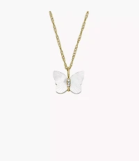 Sutton Radiant Wings White Mother-of-Pearl Butterfly Chain Necklace