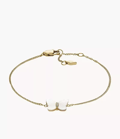 Sutton Radiant Wings White Mother-of-Pearl Butterfly Chain Bracelet