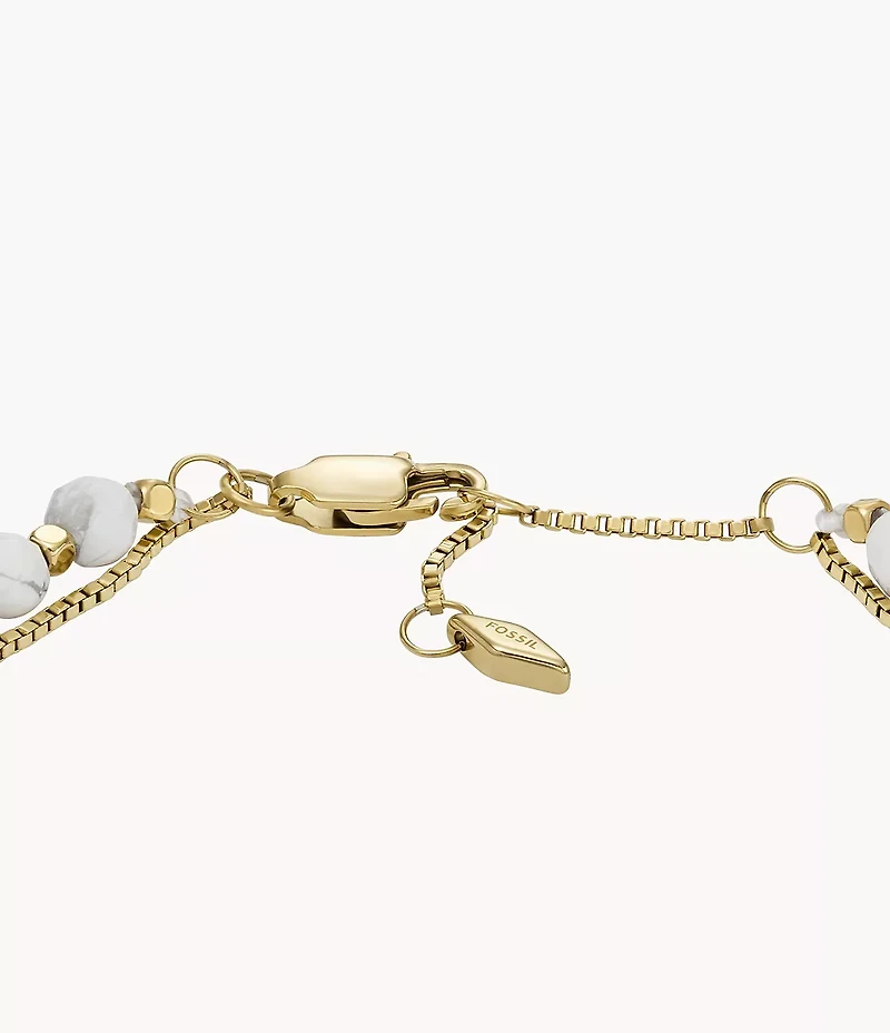 All Stacked Up Howlite Chain Beaded Bracelet