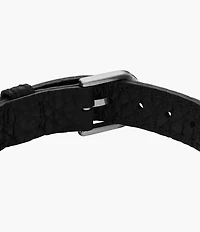 Leather Essentials Black Leather Strap Bracelet