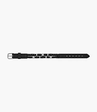 Bronson Leather Essentials Black Leather Strap Bracelet