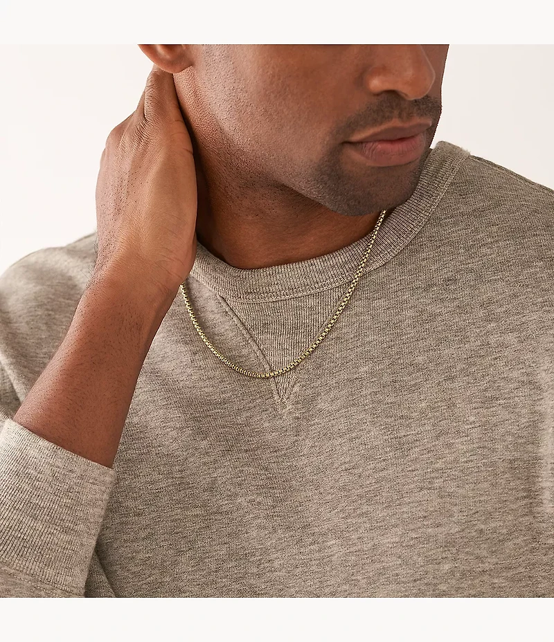 Ellis Core Chains Gold-Tone Stainless Steel Chain Necklace