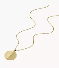 Harlow Linear Texture Gold-Tone Stainless Steel Chain Necklace