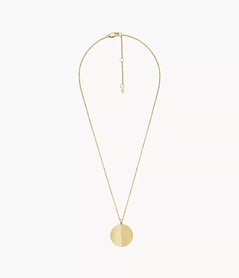 Harlow Linear Texture Gold-Tone Stainless Steel Chain Necklace