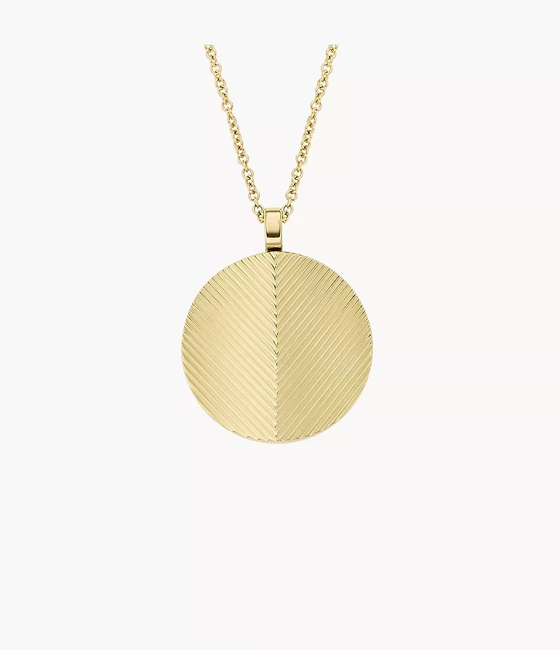 Harlow Linear Texture Gold-Tone Stainless Steel Chain Necklace