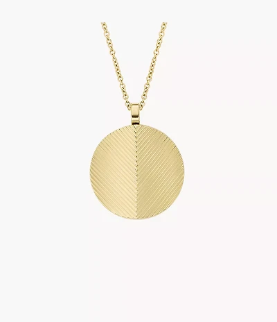Harlow Linear Texture Gold-Tone Stainless Steel Chain Necklace