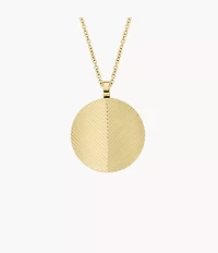 Harlow Linear Texture Gold-Tone Stainless Steel Chain Necklace