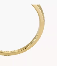 Harlow Linear Texture Gold-Tone Stainless Steel Wrap Ring