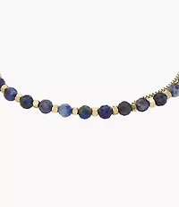 All Stacked Up Reconstituted Blue Lapis Beaded Bracelet