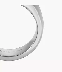 All Stacked Up Stainless Steel Signet Ring