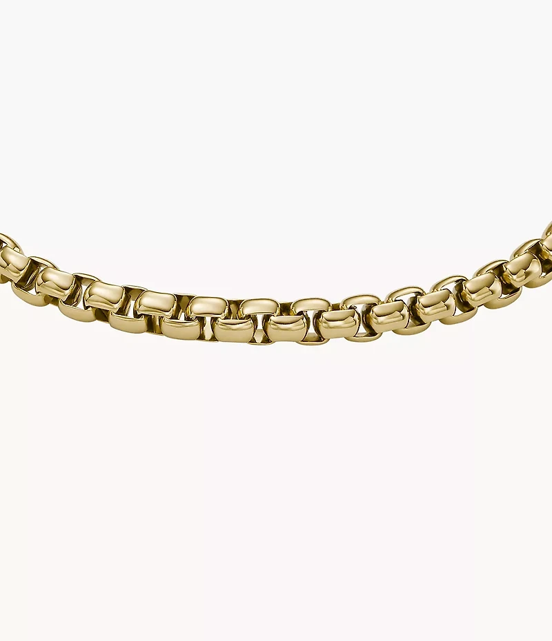 Ellis Core Chains Gold-Tone Stainless Steel Chain Bracelet