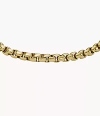 Ellis Core Chains Gold-Tone Stainless Steel Chain Bracelet