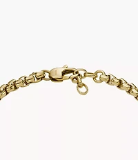 Ellis Core Chains Gold-Tone Stainless Steel Chain Bracelet