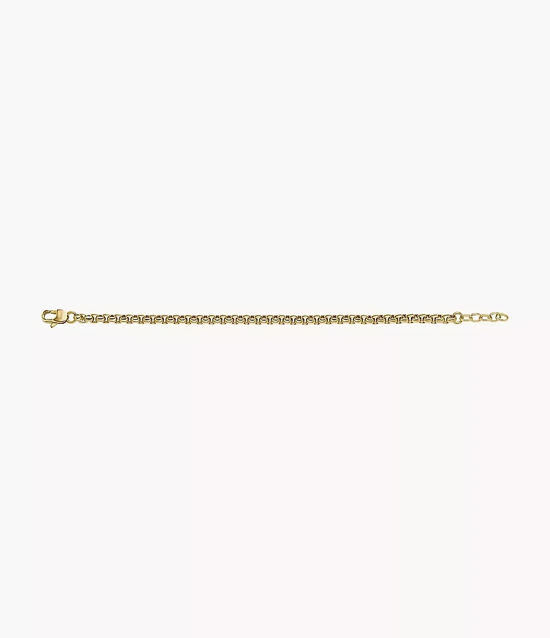 Ellis Core Chains Gold-Tone Stainless Steel Chain Bracelet