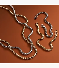 Ellis Core Chains Gold-Tone Stainless Steel Chain Bracelet