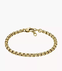 Ellis Core Chains Gold-Tone Stainless Steel Chain Bracelet