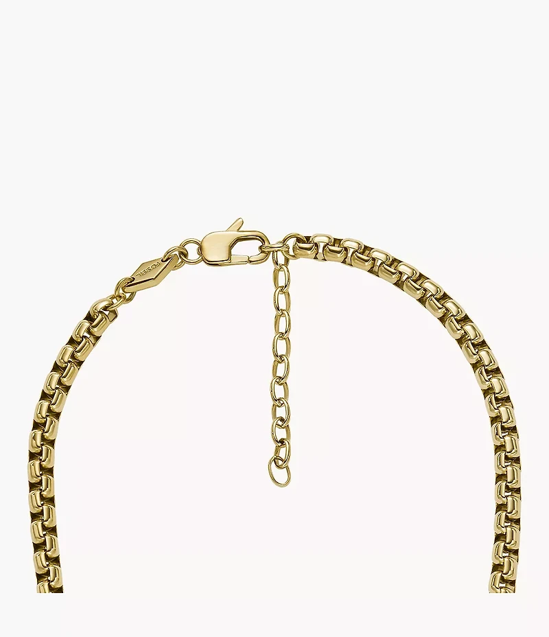 Ellis Core Chains Gold-Tone Stainless Steel Chain Necklace