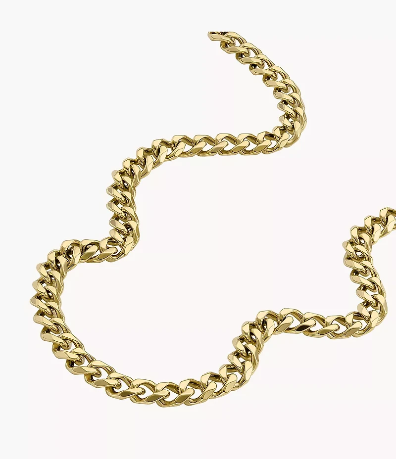 Ellis Core Chains Gold-Tone Stainless Steel Chain Necklace