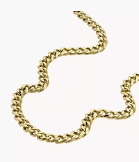 Ellis Core Chains Gold-Tone Stainless Steel Chain Necklace