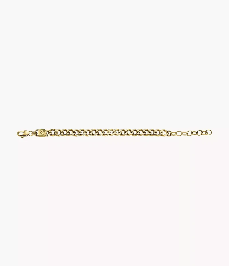 Ellis Core Chains Gold-Tone Stainless Steel Chain Bracelet