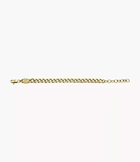 Ellis Core Chains Gold-Tone Stainless Steel Chain Bracelet