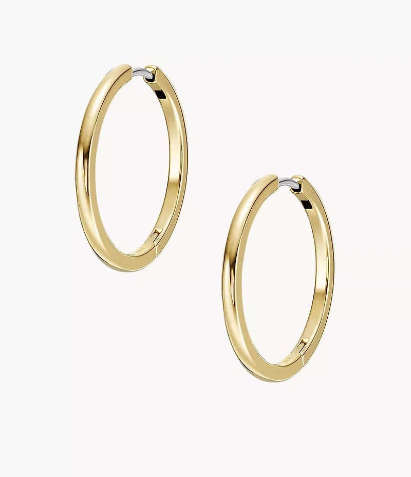 Ellis Essentials Gold-Tone Stainless Steel Hoop Earrings