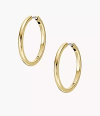 Ellis Essentials Gold-Tone Stainless Steel Hoop Earrings