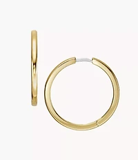 Ellis Essentials Gold-Tone Stainless Steel Hoop Earrings
