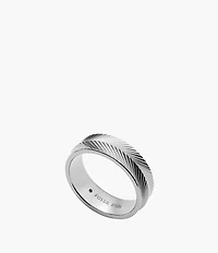 Harlow Linear Texture Stainless Steel Band Ring