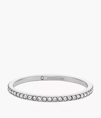 Ellis Pavé Glitz Stainless Steel Band Ring