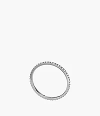 Ellis Pavé Glitz Stainless Steel Band Ring