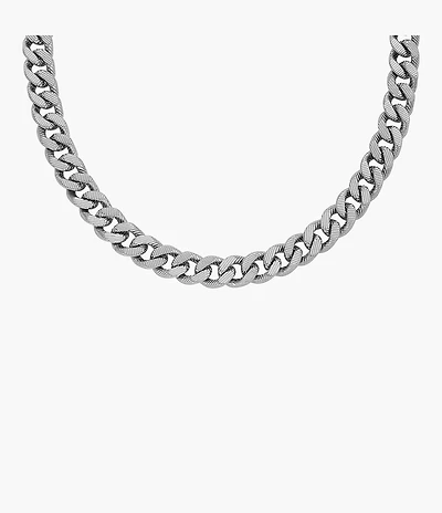 Harlow Linear Texture Chain Stainless Steel Necklace