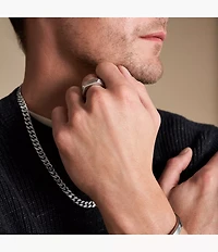 Harlow Linear Texture Chain Stainless Steel Necklace
