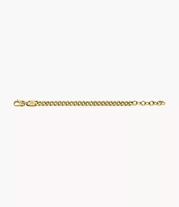 Harlow Linear Texture Chain Gold-Tone Stainless Steel Bracelet