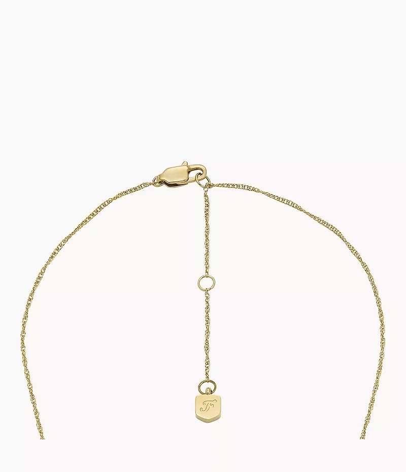 Sutton Radiant Love Gold-Tone Mother-of-Pearl Stainless Steel Heart Pendant Necklace