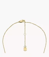 Sutton Radiant Love Gold-Tone Mother-of-Pearl Stainless Steel Heart Pendant Necklace