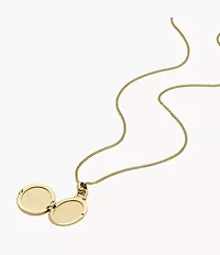 Sadie Locket Collection Gold-Tone Stainless Steel Pendant Necklace