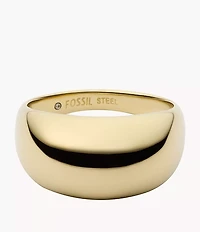 Ellis Domed Collection Gold-Tone Stainless Steel Band Ring