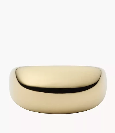 Ellis Domed Collection Gold-Tone Stainless Steel Band Ring