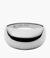 Ellis Domed Collection Stainless Steel Band Ring
