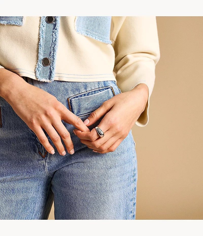 Ellis Domed Collection Stainless Steel Band Ring