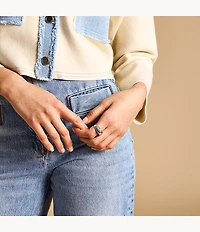 Ellis Domed Collection Stainless Steel Band Ring