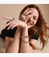 Ellis Domed Collection Stainless Steel Band Ring