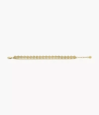 All Stacked Up Gold-Tone Stainless Steel Beaded Bracelet